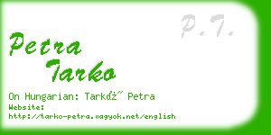 petra tarko business card